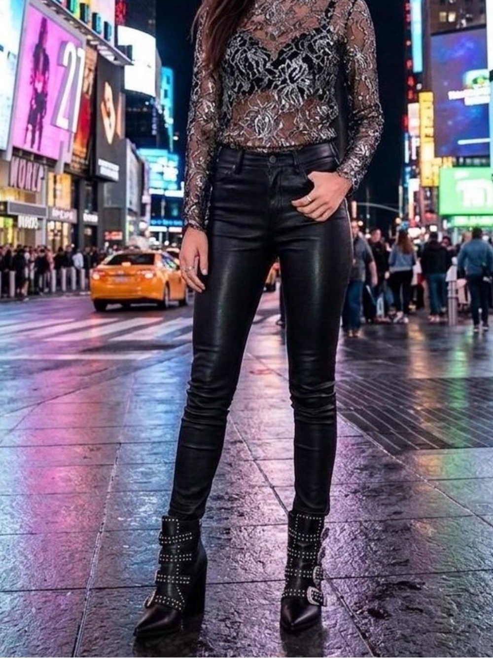 Steve Madden Comet Black Studded Western Buckle Booties